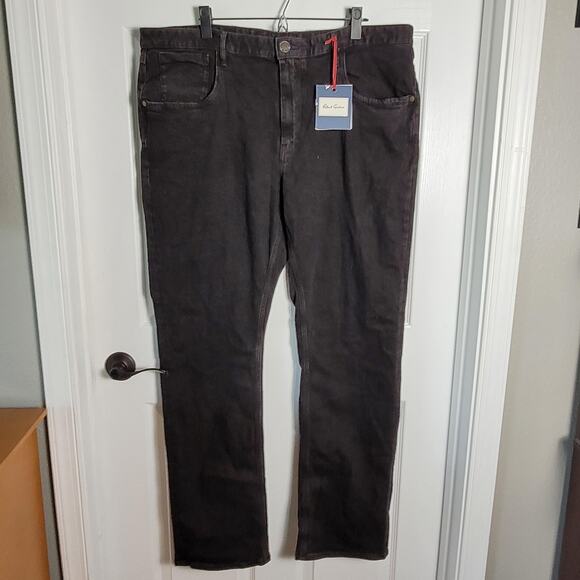 Robert Graham Jeans Mens 42 Black Classic Yates Straight Leg Italy Cotton Pants